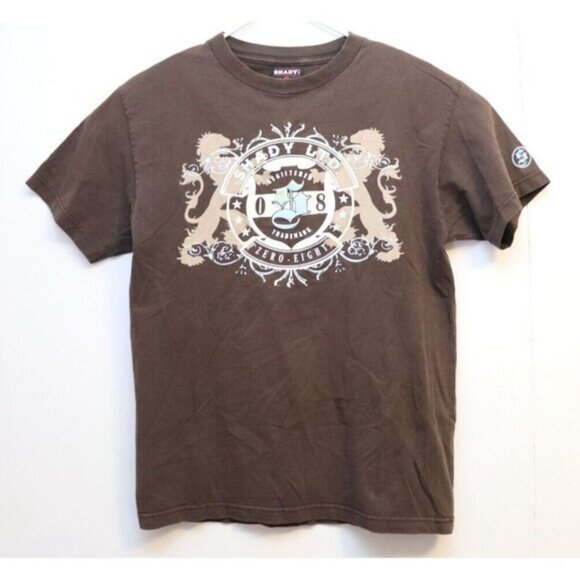 Shady LTD Mens T Shirt Small‎ Eminem Slim Shady Detroit Vintage Hip Hop Brown - Picture 1 of 8